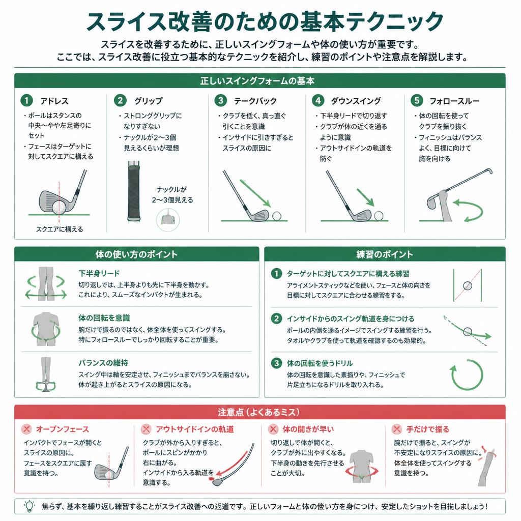 スライス改善のための基本テクニック