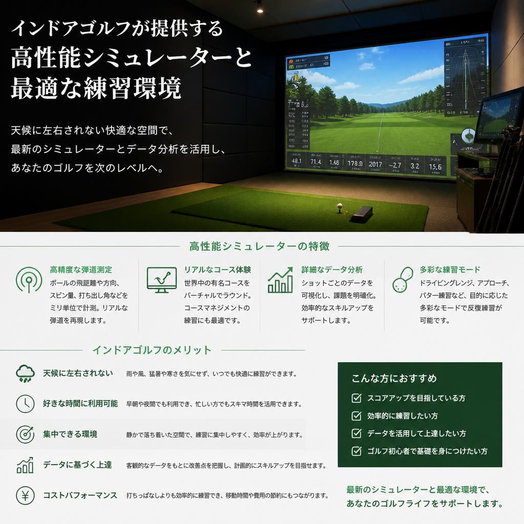 インドアゴルフの特徴