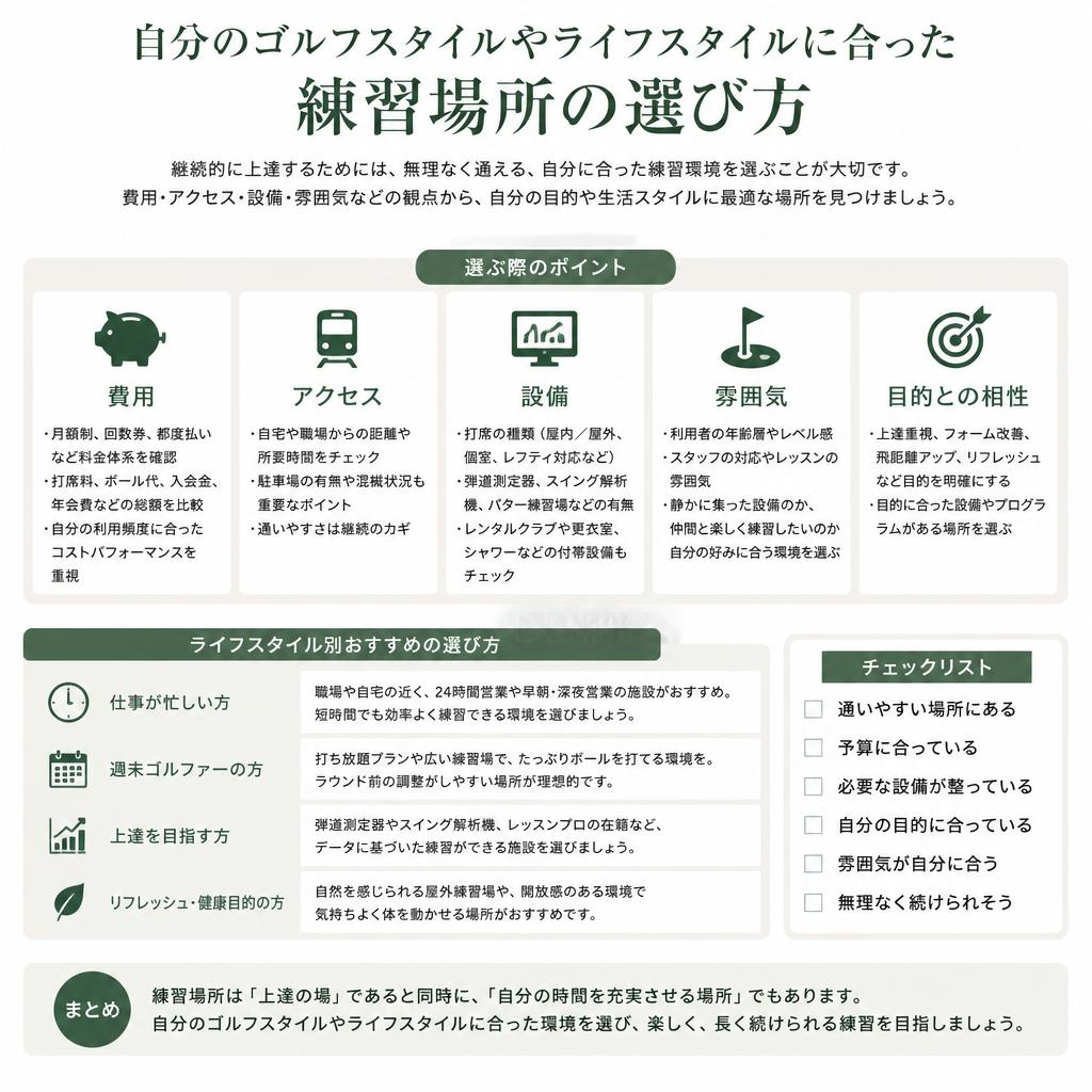 どう選ぶ？最適な練習環境