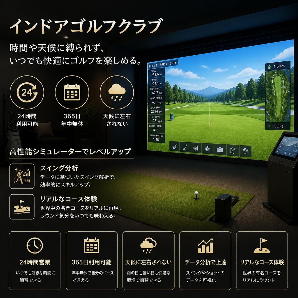 屋内練習場の利点
